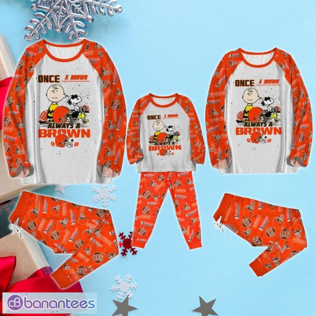 Cleveland Browns Once A Brown - Always A Brown Snoopy Pajamas Set -  Banantees