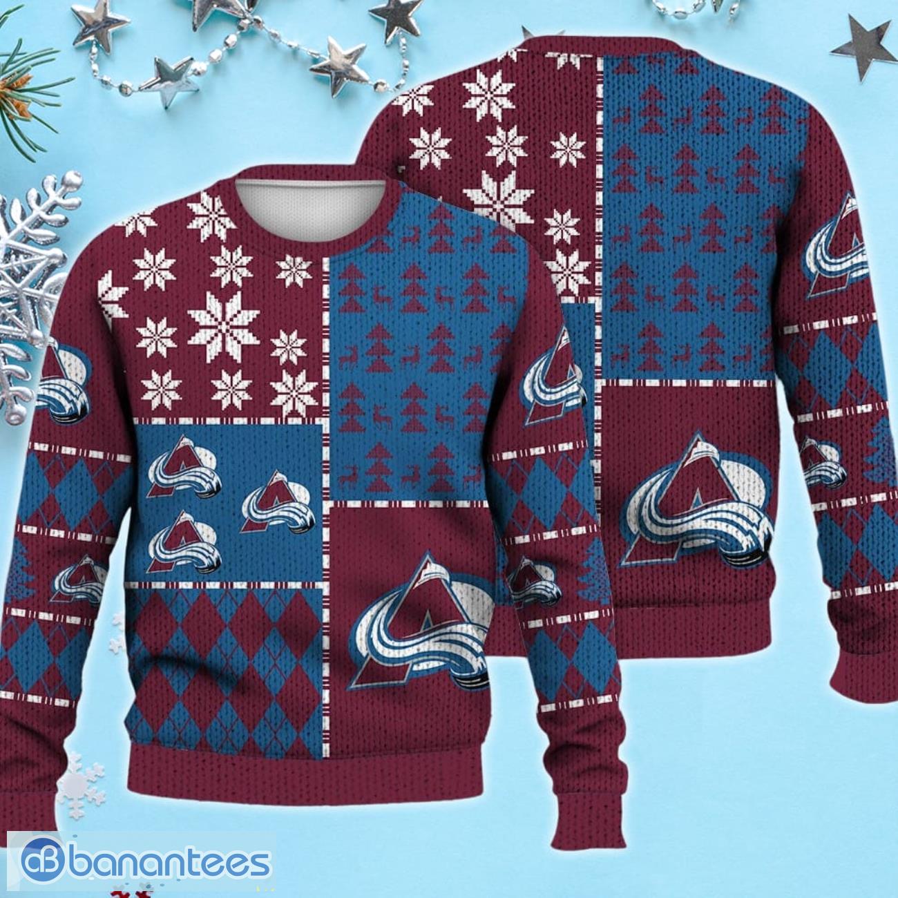 Colorado avalanche hot sale ugly christmas sweater