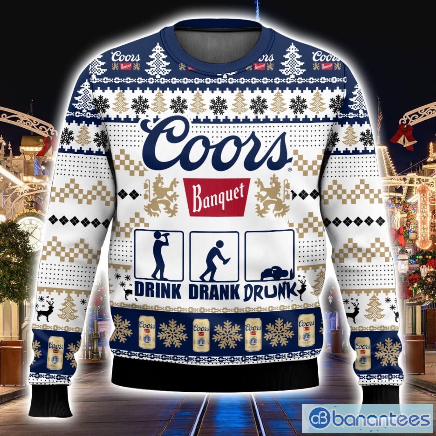 Coors Light Banquet Ugly Christmas Sweater For Holiday 2023 Xmas Gifts -  Mugteeco