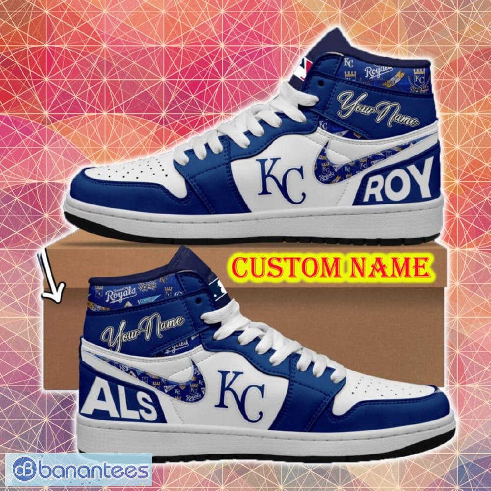 Custom Name MLB Kansas City Royals Air Jordan HighTop Shoes New Gift For Men And Women - Custom Name MLB Kansas City Royals Air Jordan HighTop Shoes New Gift For Men And Women