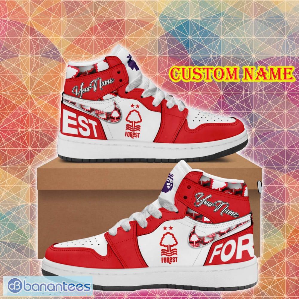 Custom Name Nottingham Forest Air Jordan HighTop Shoes New Gift