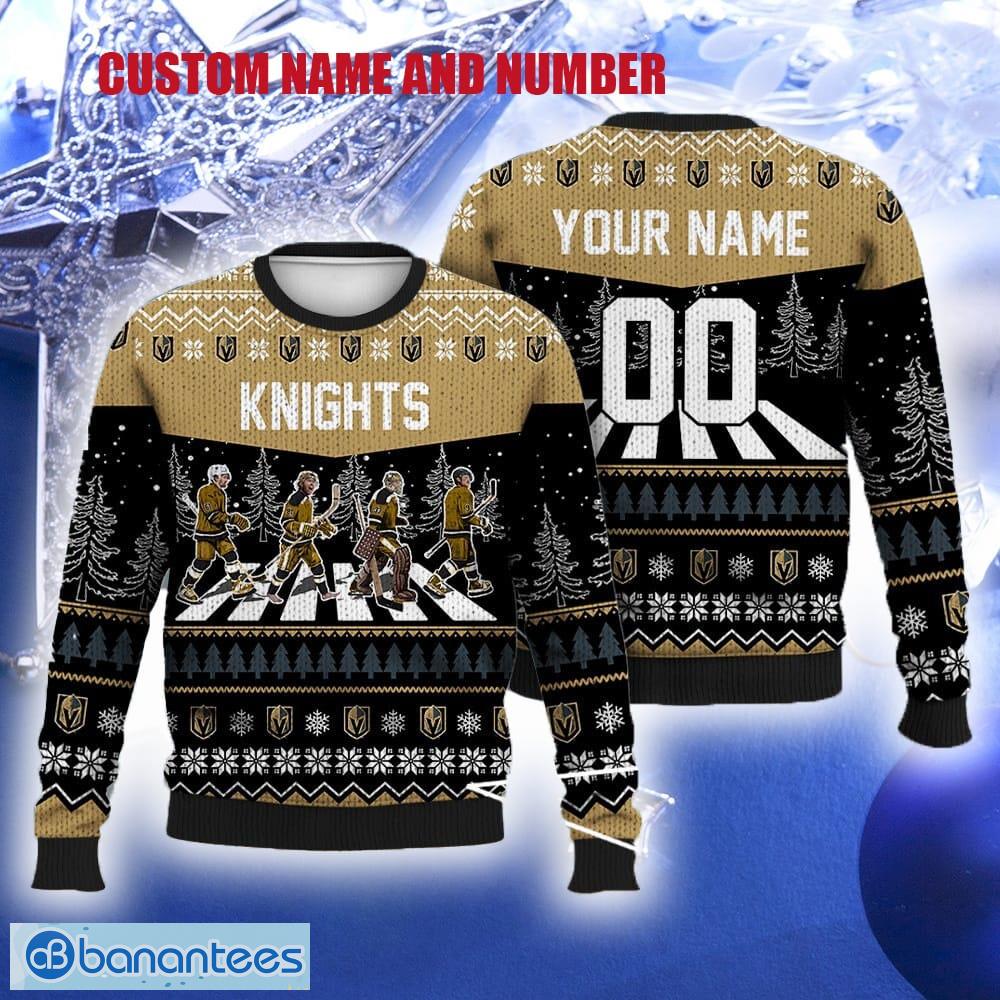 custom number and name knights walking abbey road ugly christmas sweater ice hockey fans gift familys image Custom Number And Name Knights Walking Abbey Road Ugly Christmas Sweater Ice Hockey Fans Gift Familys - Custom Number And Name Knights Walking Abbey Road Ugly Christmas Sweater Ice Hockey Fans Gift Familys