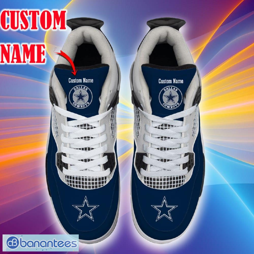 Dallas Cowboys Team Custom Name Air Jordan 13 Shoes For Fans