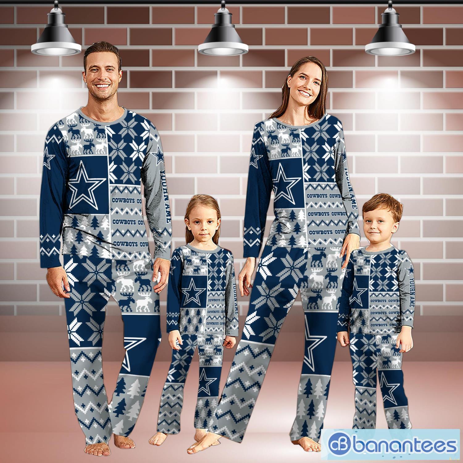 Dallas Cowboys Pajamas Set Christmas snowflake pattern Pajamas Christmas  Gift For Family - Banantees