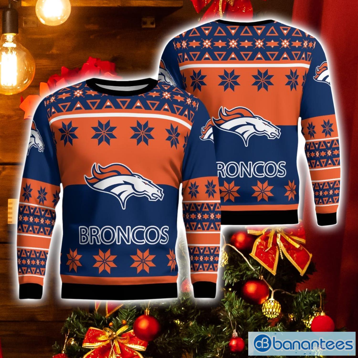 Broncos christmas sweater sale with lights