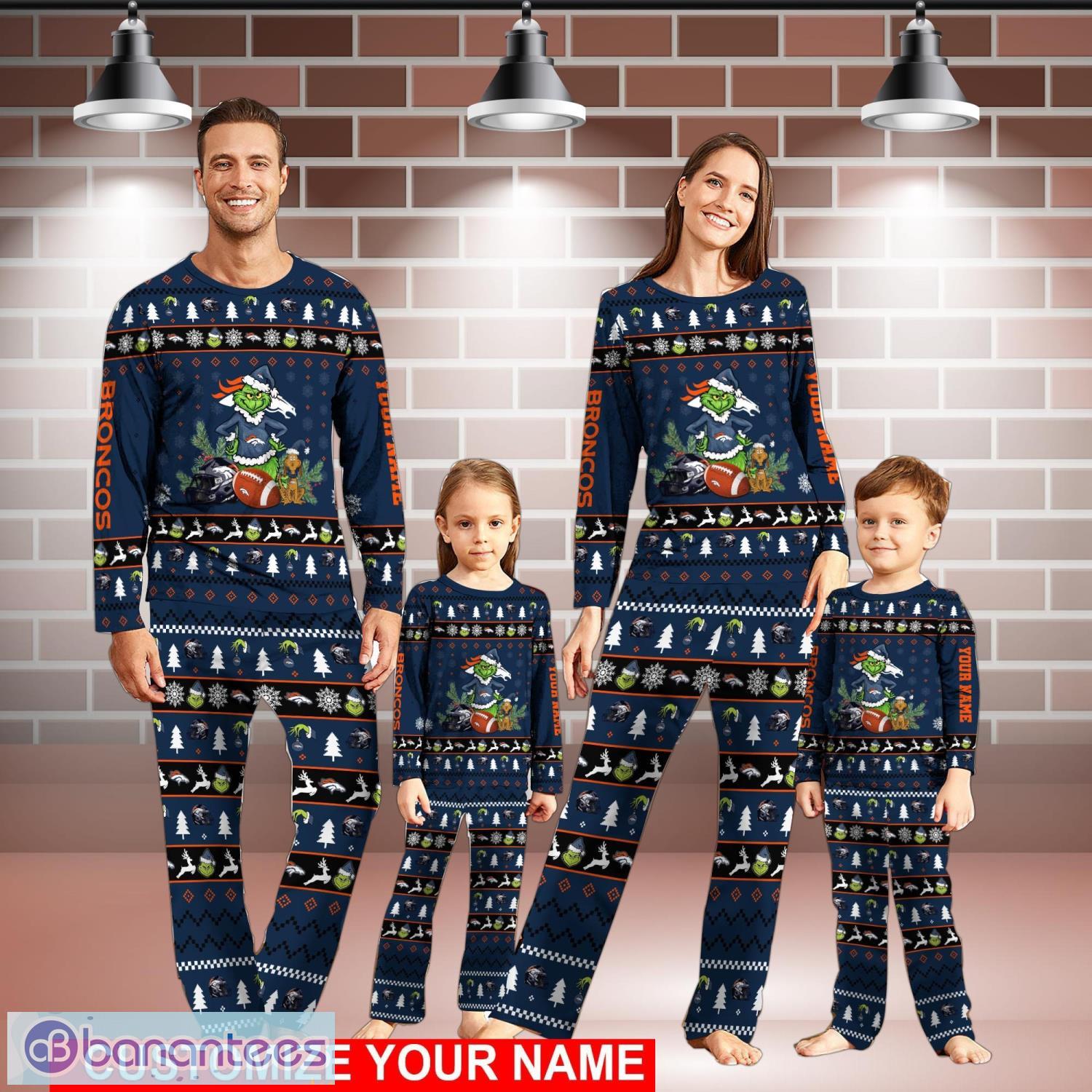 Grinch Family Custom Name Family Christmas Pajamas Sets - Family