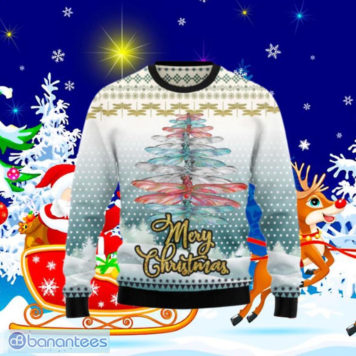 Dragonfly christmas tree discount sweatshirt