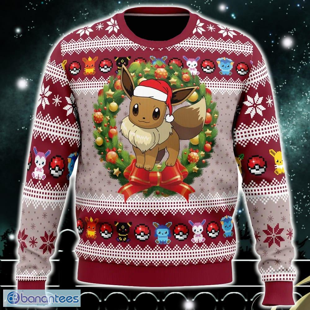 Eevee Christmas Pokemon Ugly Christmas Sweater Funny Gift Ideas