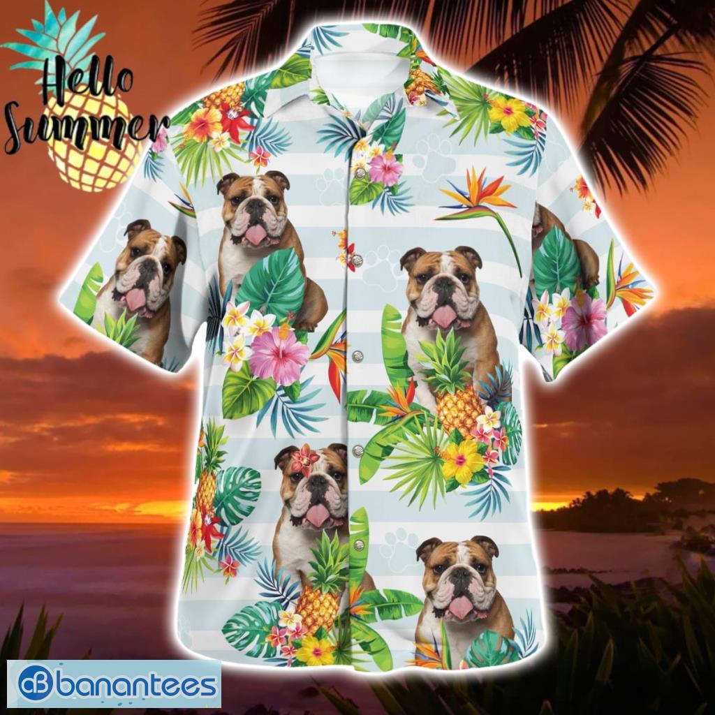 English Bulldog Tropical Hawaiian Shirt For Men And Women Product Photo 1