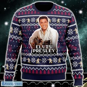 Elvis With Grandma Christmas Ugly Sweater All Over Printed Sweater Christmas  Gift - Banantees