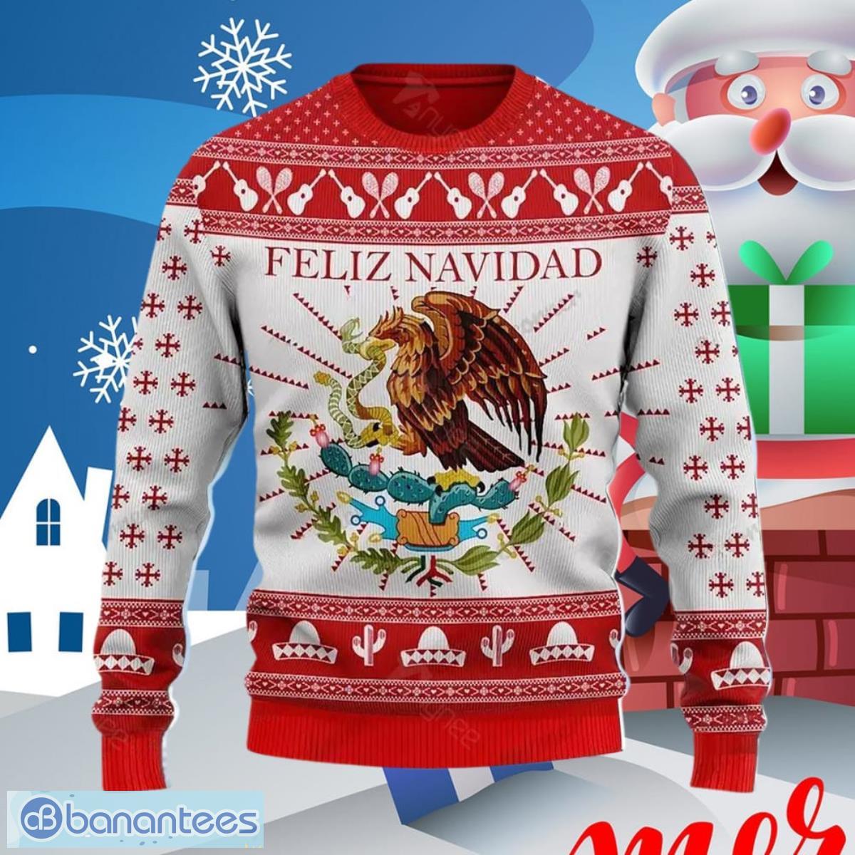 Feliz navidad ugly christmas on sale sweater