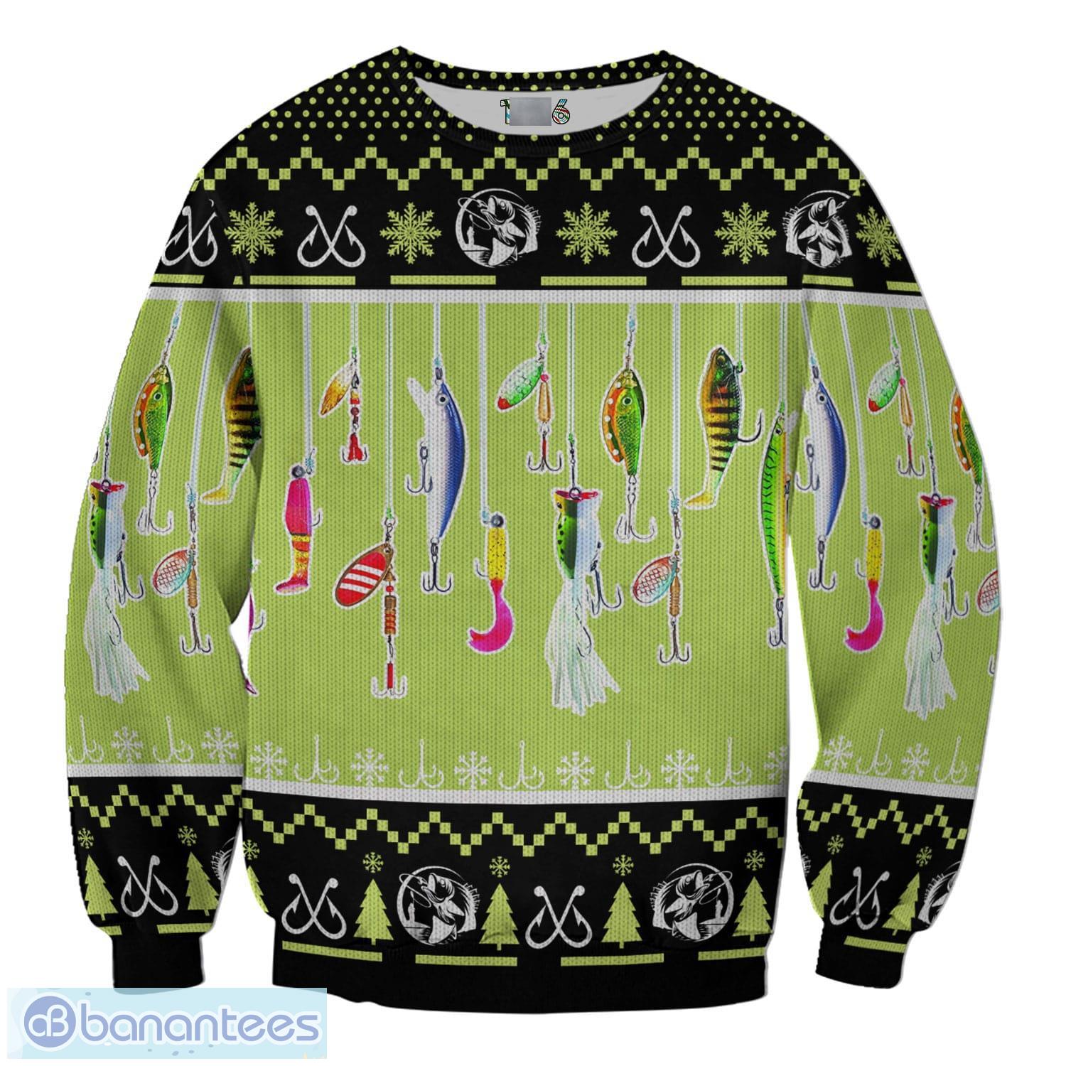 Fishing Lures Ugly Sweaters 3D All Over Printed 3D Christmas Sweater  Christmas Gift - Banantees