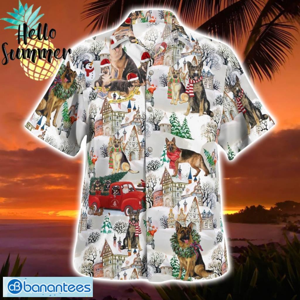 German Shepherd Christmas Tropical Hawaiian Shirt For Men And Women Product Photo 1