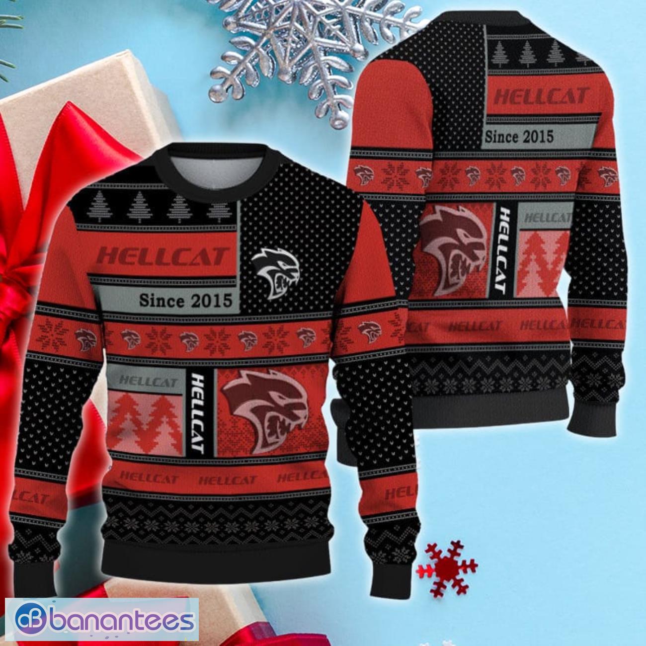 hellcat ugly christmas sweater xmas gift for men women image Hellcat Ugly Christmas Sweater, Xmas Gift For Men Women Product Photo 1