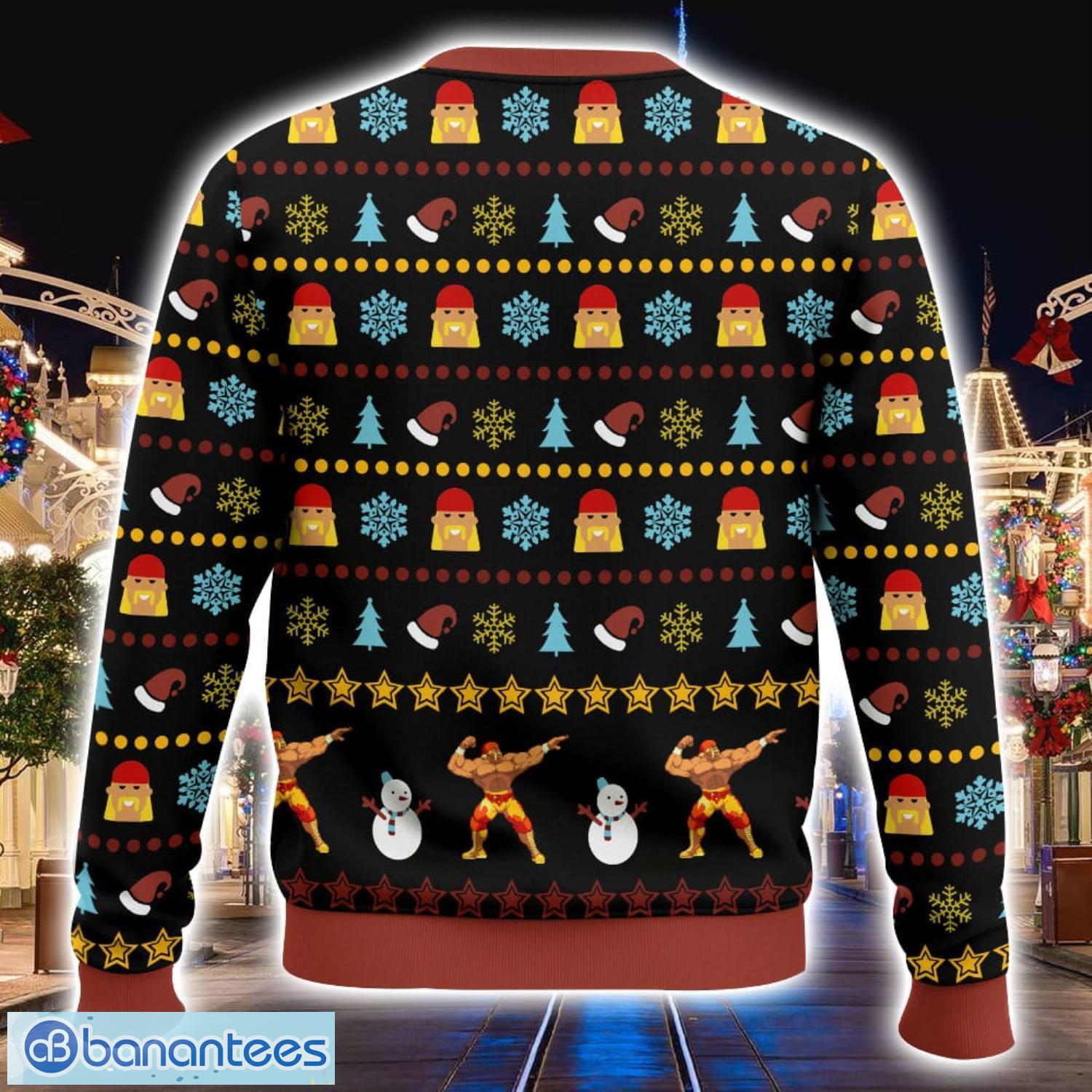 hulk hogan hulkamania ugly christmas sweater christmas gift for men and women 1 image Hulk Hogan Hulkamania Ugly Christmas Sweater Christmas Gift For Men And Women Product Photo 2