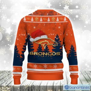 Denver Broncos Logo Wearing Santa Hat Christmas Gift Ugly Christmas Sweater For Men And Women Gift Product Photo 3