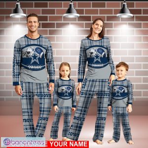Dallas Cowboys Pajamas Set Family Custom Name Christmas Gift Football Team Pajamas Set Product Photo 1