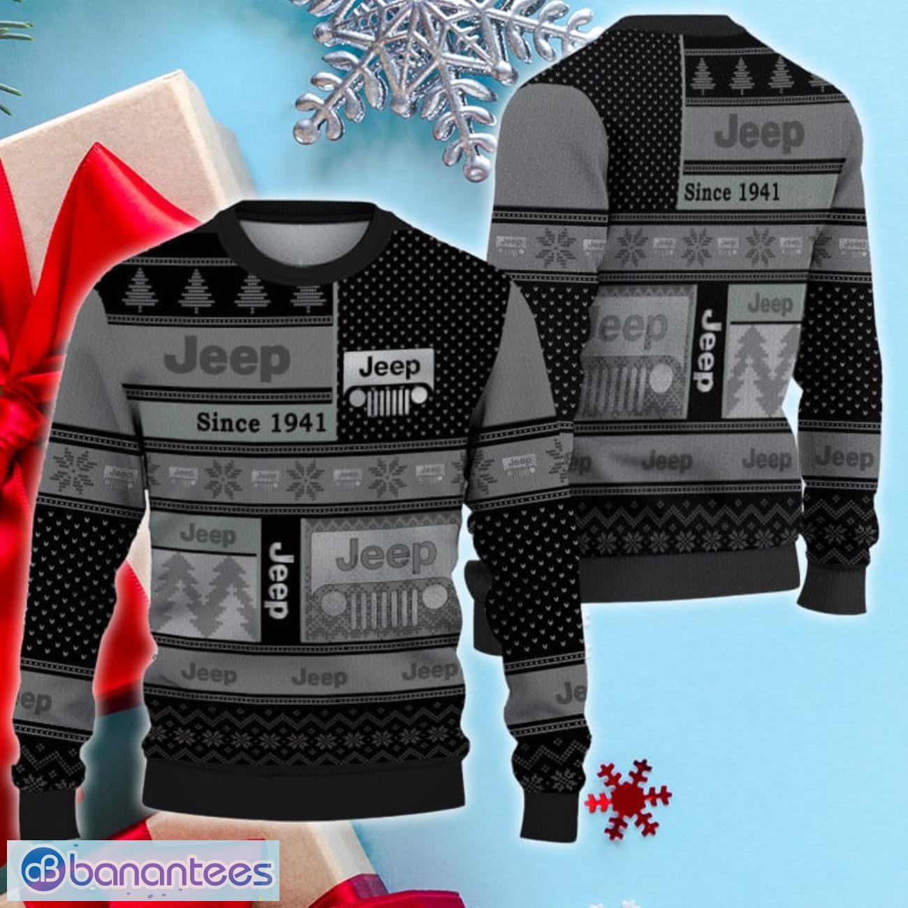 jeep ugly christmas sweater xmas gift for men women image Jeep Ugly Christmas Sweater, Xmas Gift For Men Women Product Photo 1