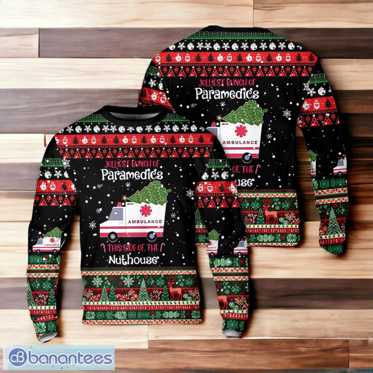 Personalized Family Christmas AOP Sweater - AOP Ugly Sweater with Custom Faces on Santa Sleigh - Perfect Holiday Gift main image 1