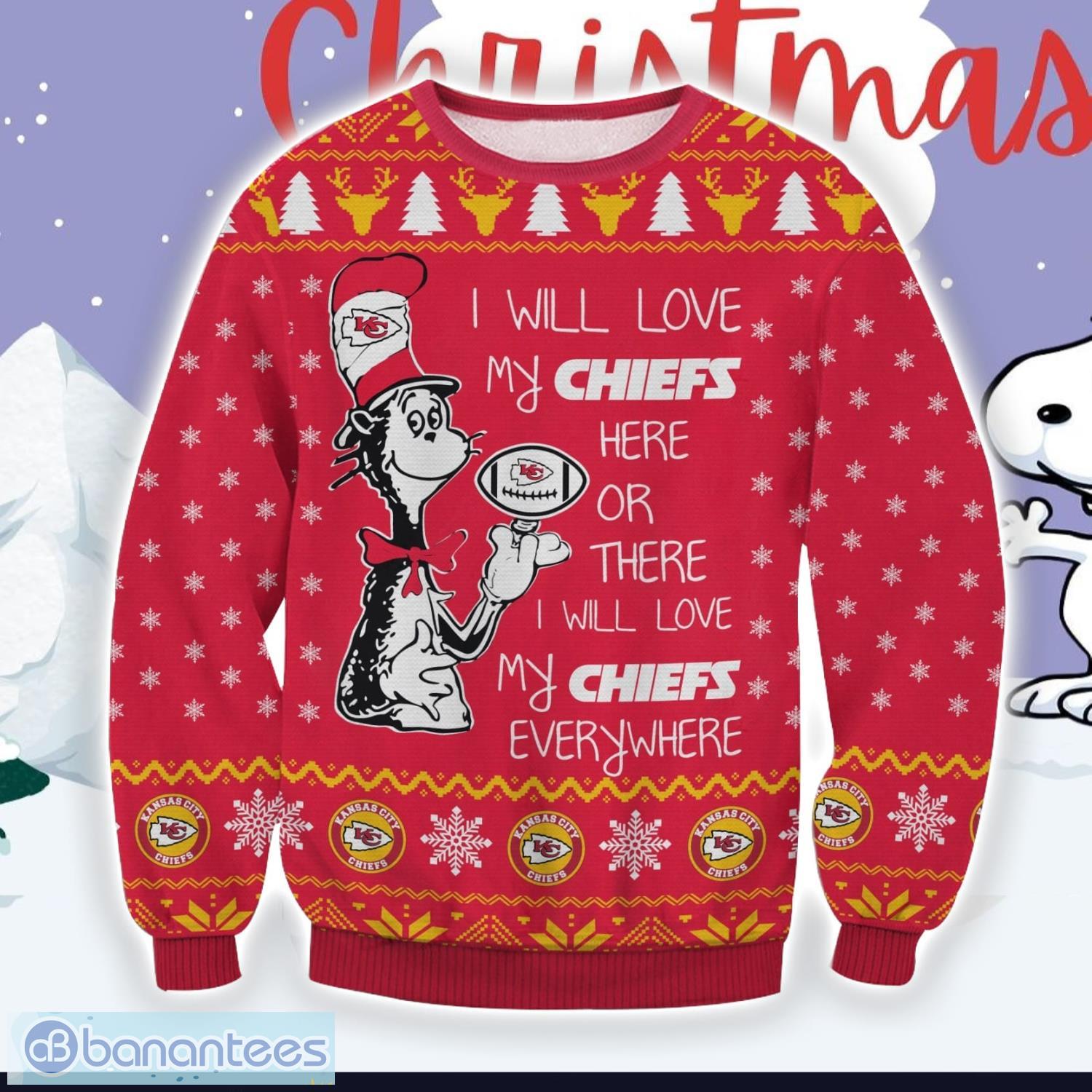 Kansas City Chiefs I Will Love All Over Printed 3D Ugly Sweater Christmas Gift Product Photo 1