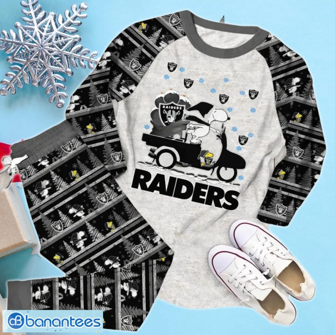 Las Vegas Raiders Pajamas Set Family Custom Name Christmas Gift Football  Team Pajamas Set - Banantees