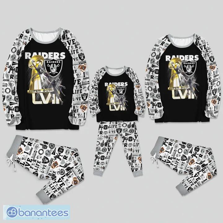 Las Vegas Raiders Cheap Xmas Pyjamas Set Gift Family - Banantees