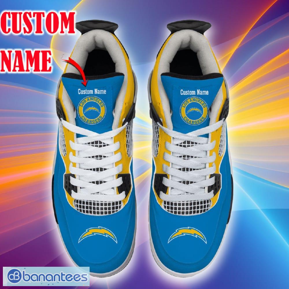 Los Angeles Chargers Custom Name Air Jordan 11 Sneaker Shoes For Sport Fans  - Banantees