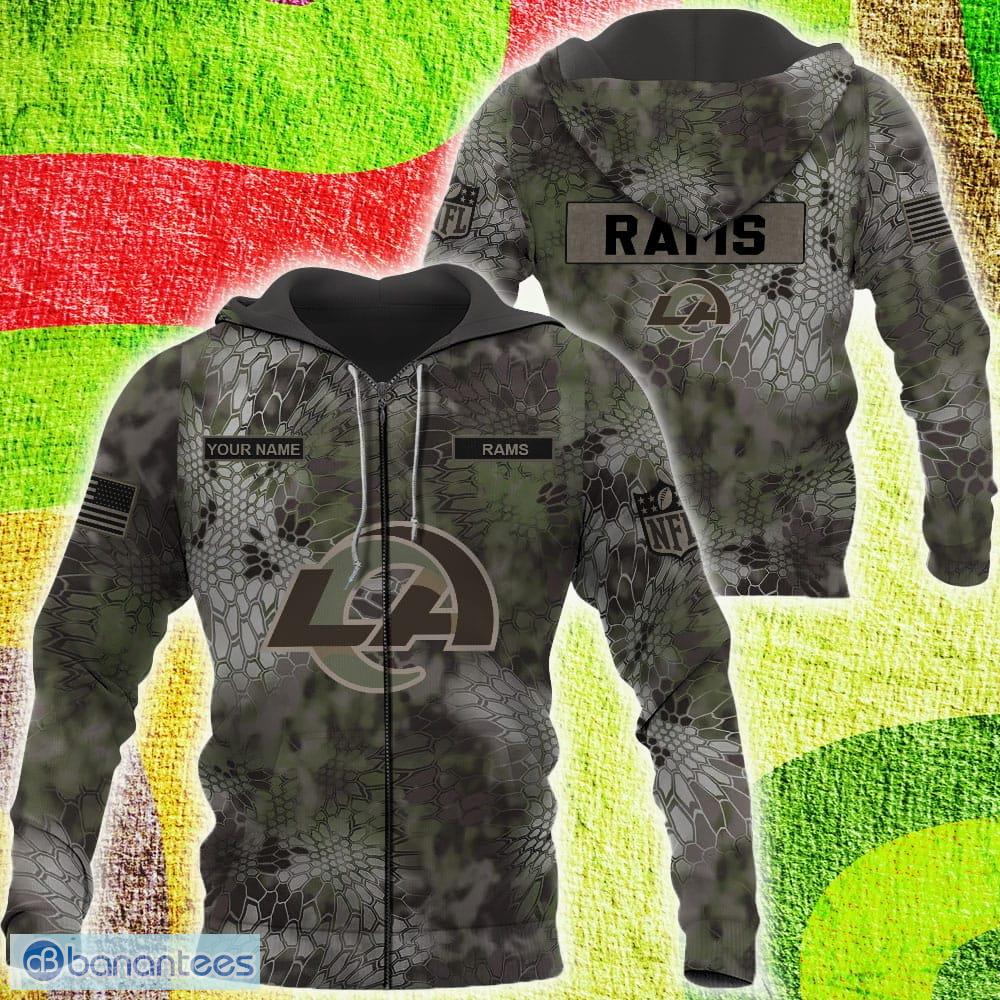 Los Angeles Rams NFL Kryptek Camo Custom Name 3D Hoodie, Sweater, T Shirt  All Over Printed - Banantees