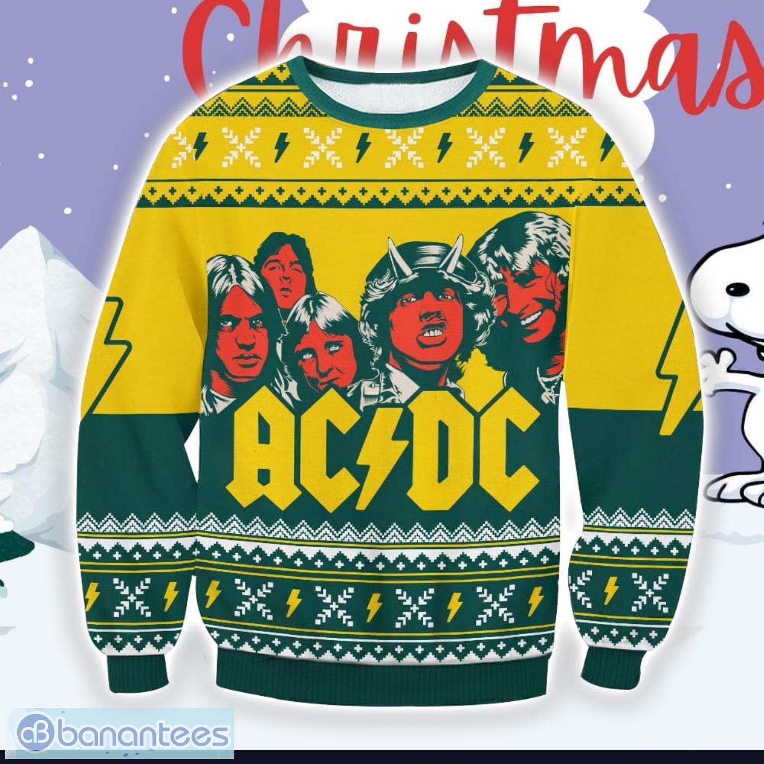 Acdc Rock Band Ugly Christmas Sweater - Banantees