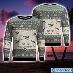 OA-1K Sky Warden OA1K Aircraft New Trend Veteran Sweater Ugly Christmas Sweater Military Christmas Sweater Product Photo 1