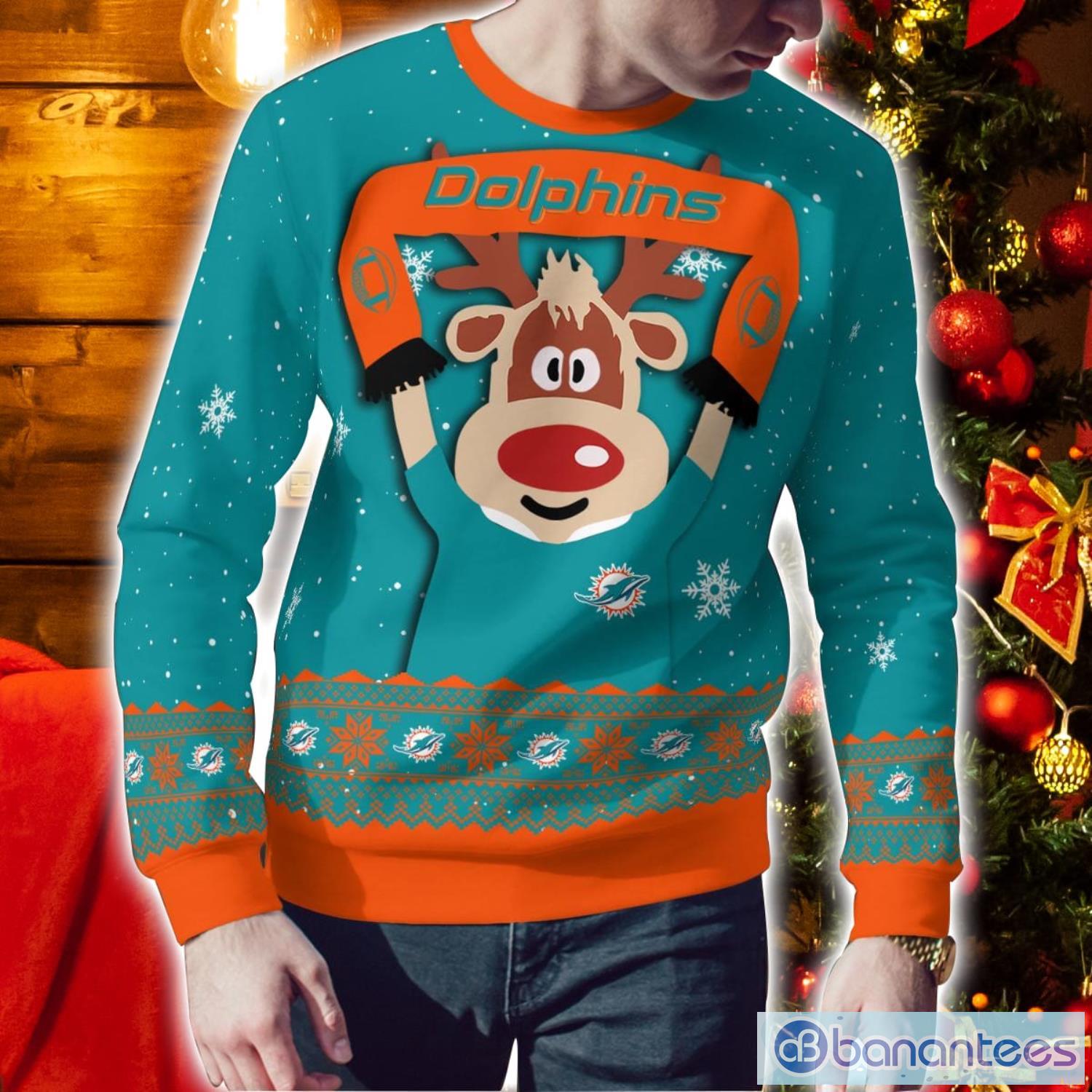 Miami dolphins clearance ugly christmas sweater