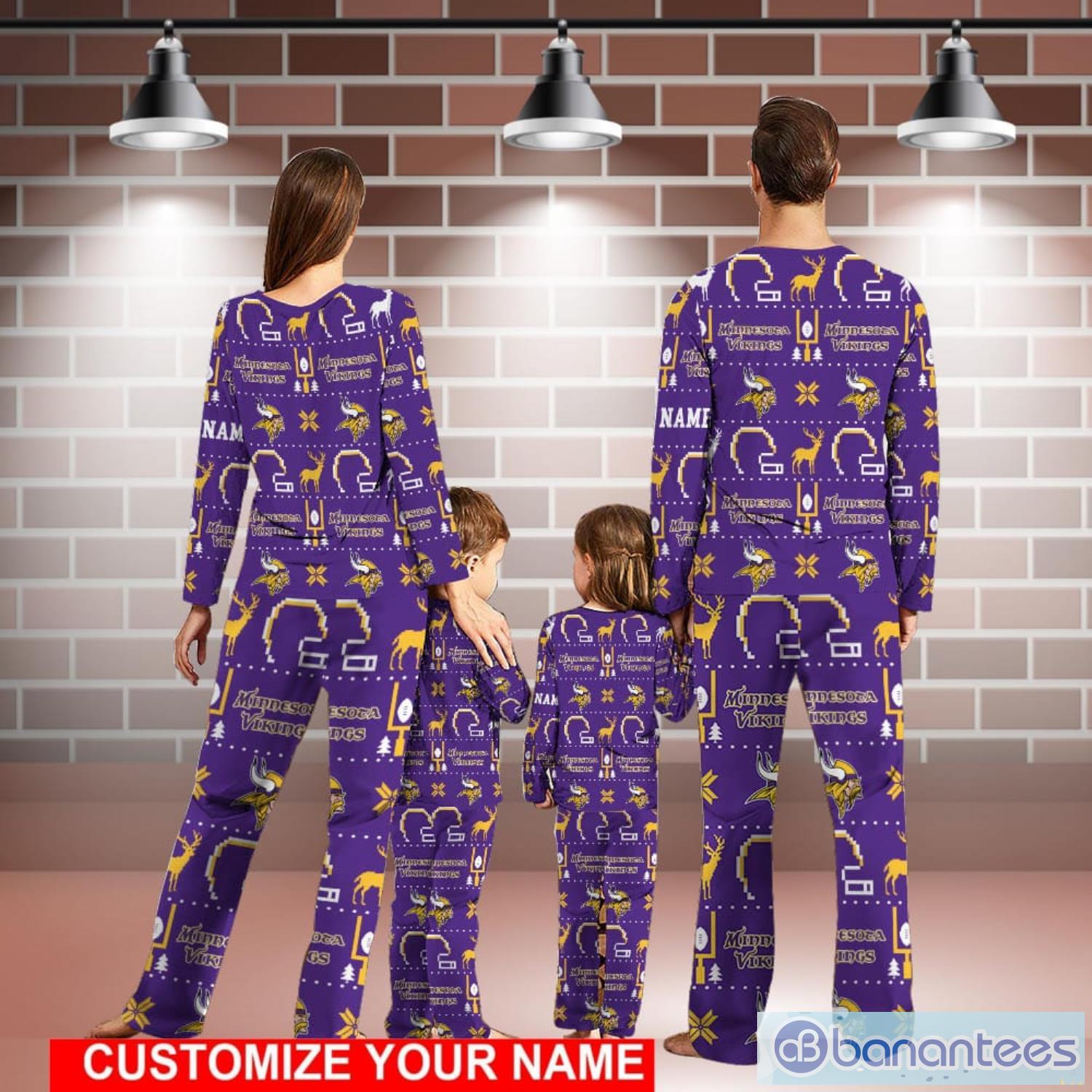 Minnesota Vikings Sport Pajamas Set Custom Name Kid Adult