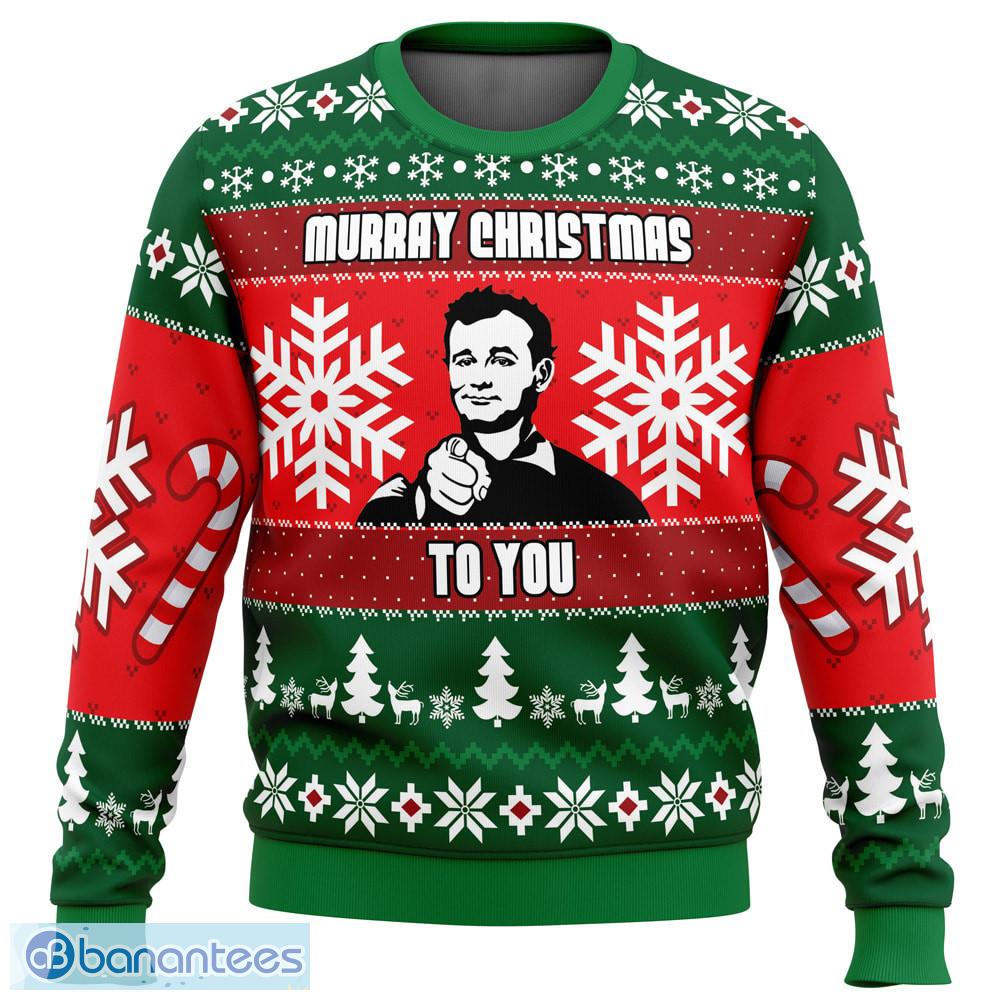 murray bill murray sweater xmas funny all over print gift for fans ugly christmas 1 image Murray Bill Murray Sweater Xmas Funny All Over Print Gift For Fans Ugly Christmas - Murray Christmas Bill Murray Ugly Christmas Sweater_2