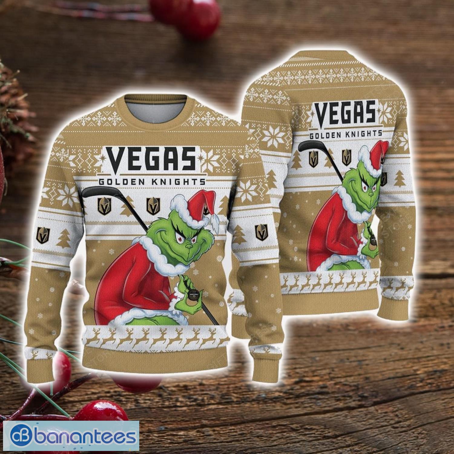 Vegas Golden Knights NHL Grinch Candy Cane Personalized Stanley