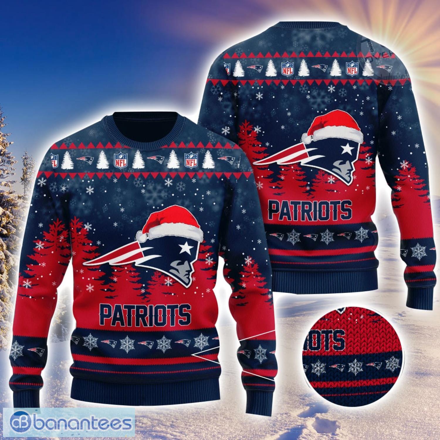 Patriots ugly sweater top women's