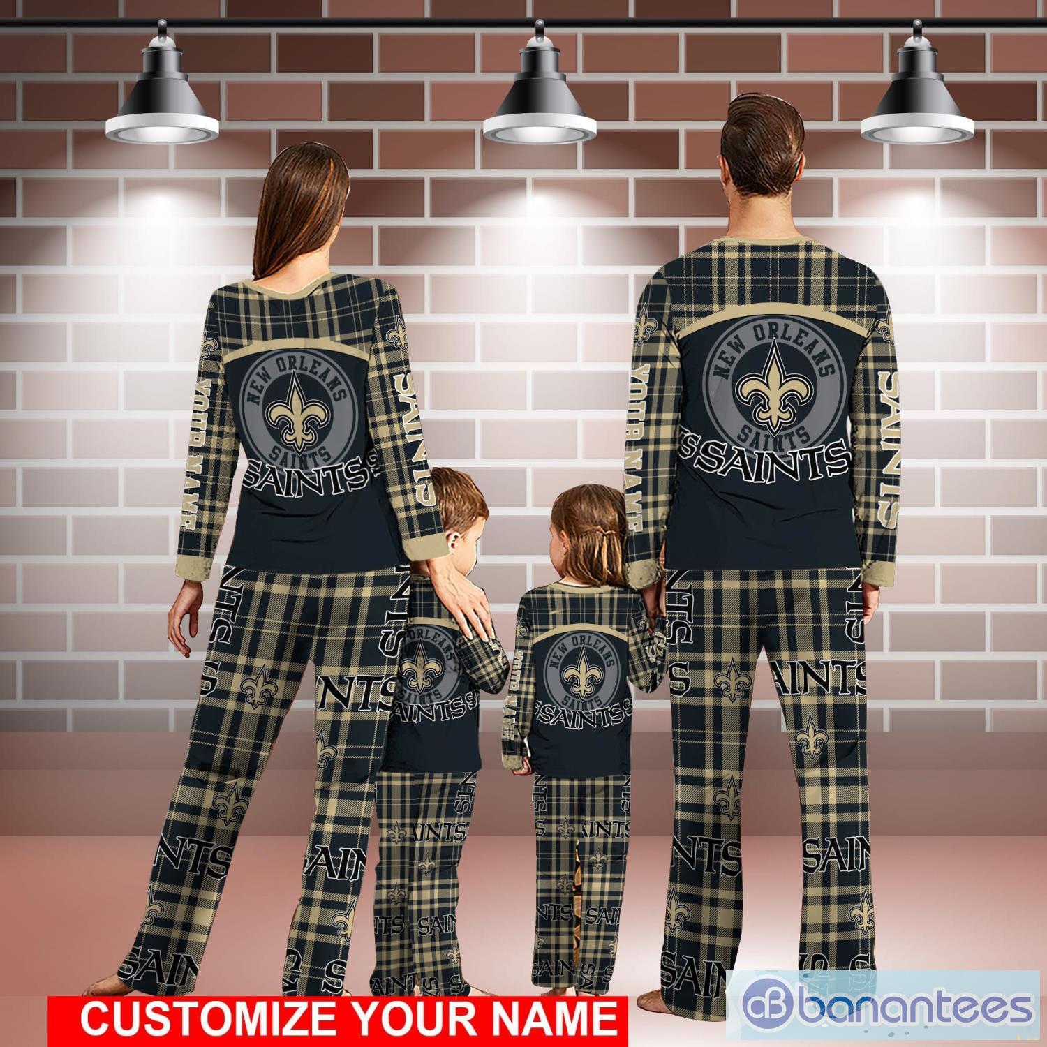 New Orleans Saints Pajamas Set Family Custom Name Christmas Gift