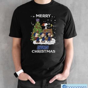 New York Giants Snoopy Family Christmas Shirt - Black Unisex T-Shirt