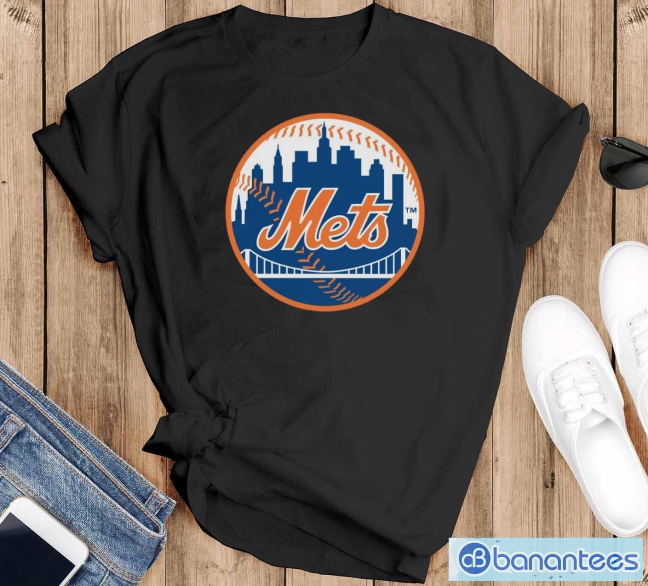 new york mets baseball team logo shirt image New York Mets Baseball Team Logo Shirt - Black T-Shirt