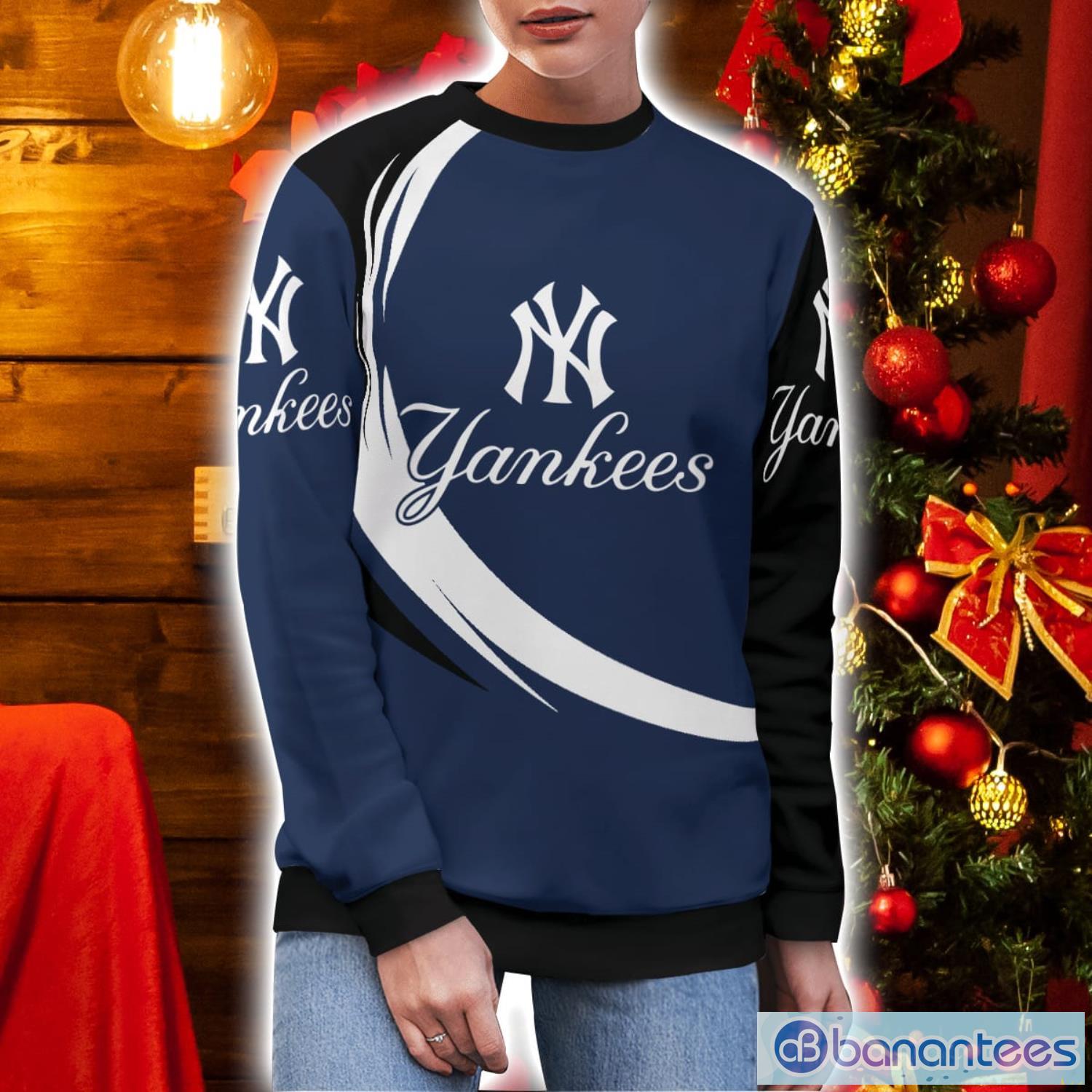 New York Yankees Simple Vintage 3D Sweater Christmas Gift For Fans