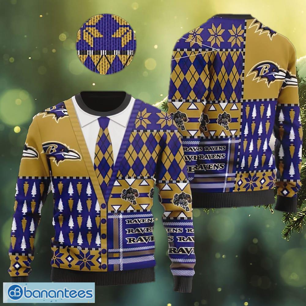 NFL Baltimore Ravens Thermos Ugly Christmas Sweater For Men And