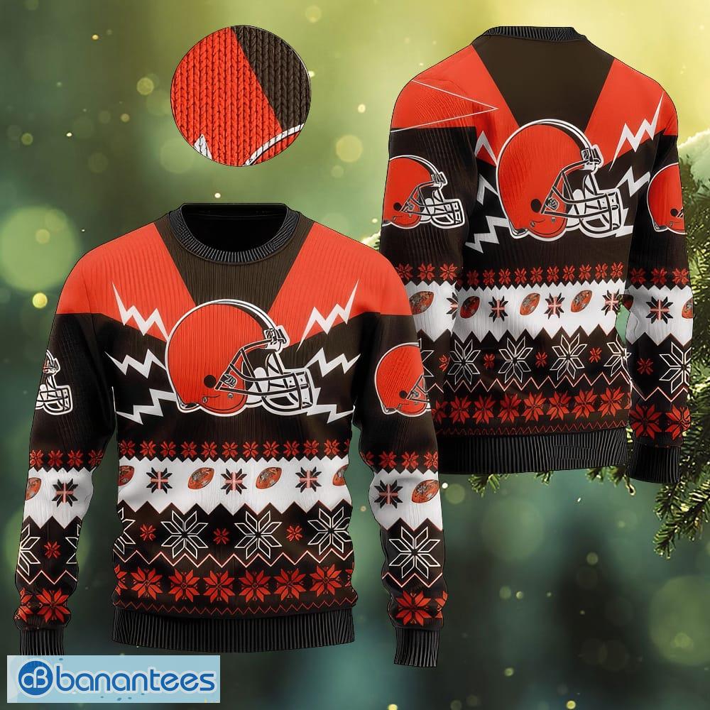 NFL Cleveland Browns Traditional Ugly Christmas Sweater Gift For Holidays - NFL Cleveland Browns Traditional Ugly Christmas Sweater Gift For Holidays