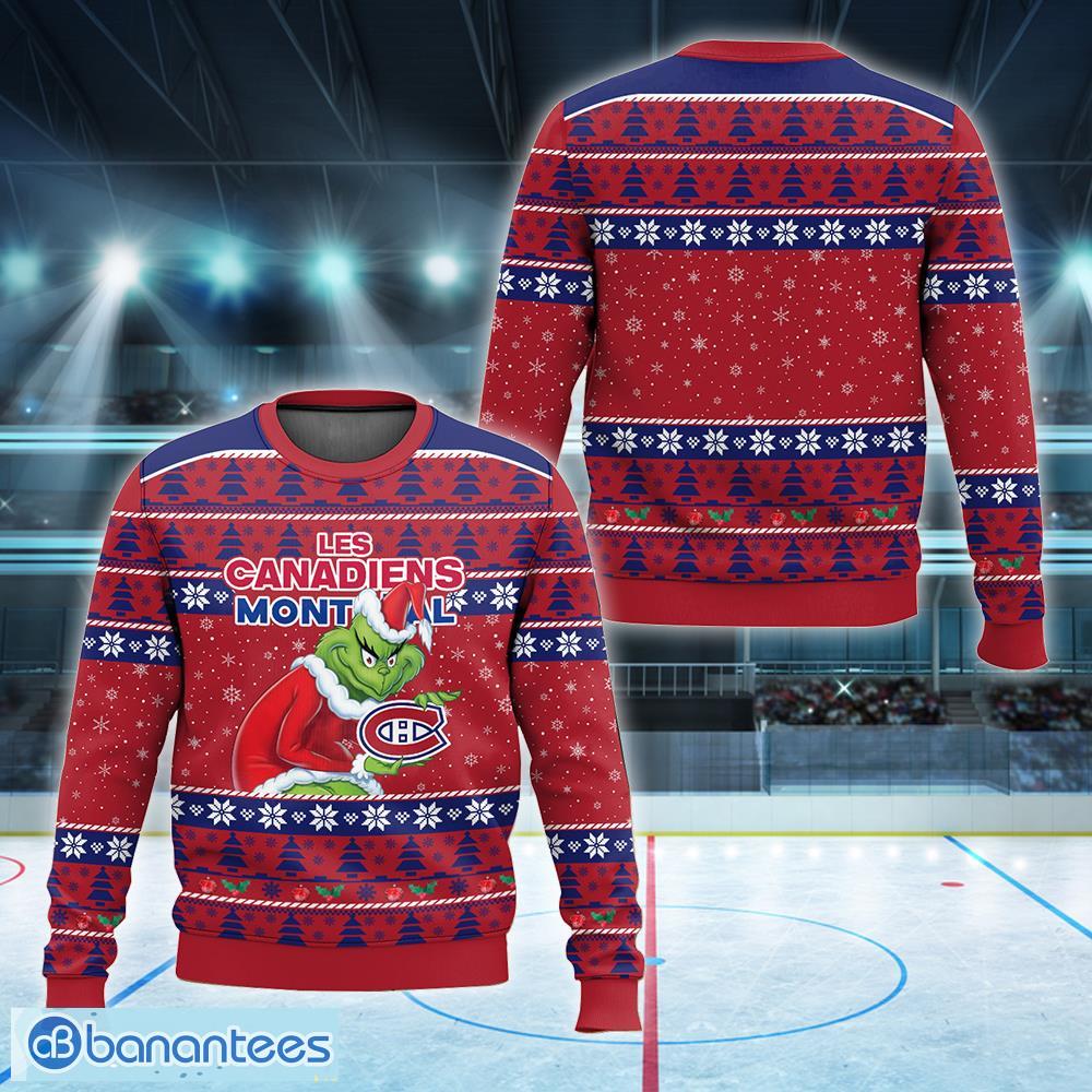 nhl montreal canadiens grinch logo new ugly christmas 3d sweater for men and women image NHL Montreal Canadiens Grinch Logo New Ugly Christmas 3D Sweater For Men And Women - NHL Montreal Canadiens Grinch New Style 2023 Ugly Christmas Sweater For Men And Women Photo 1