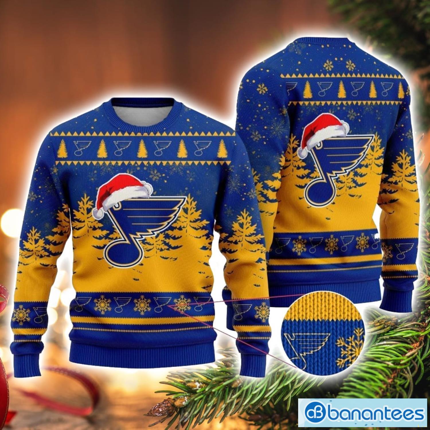 The Grinch x St Louis Blues NHL Santa Hat Ugly Christmas Sweater For Men  And Women 2023 Holiday - Binteez