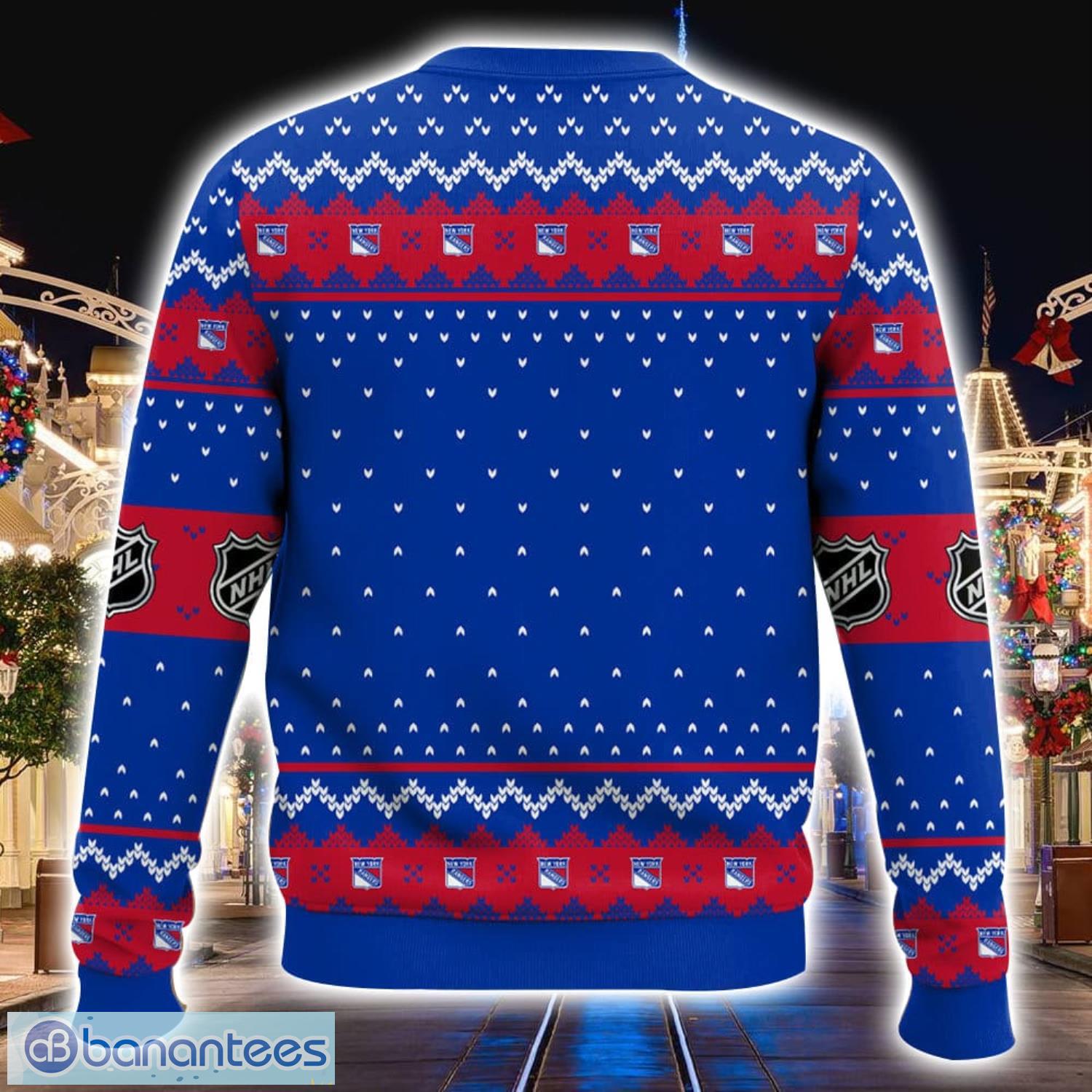 nhlnew york rangers ugly christmas sweater men and women sweater gift for christmas image NHLNew York Rangers Ugly Christmas Sweater Men And Women Sweater Gift For Christmas Product Photo 1