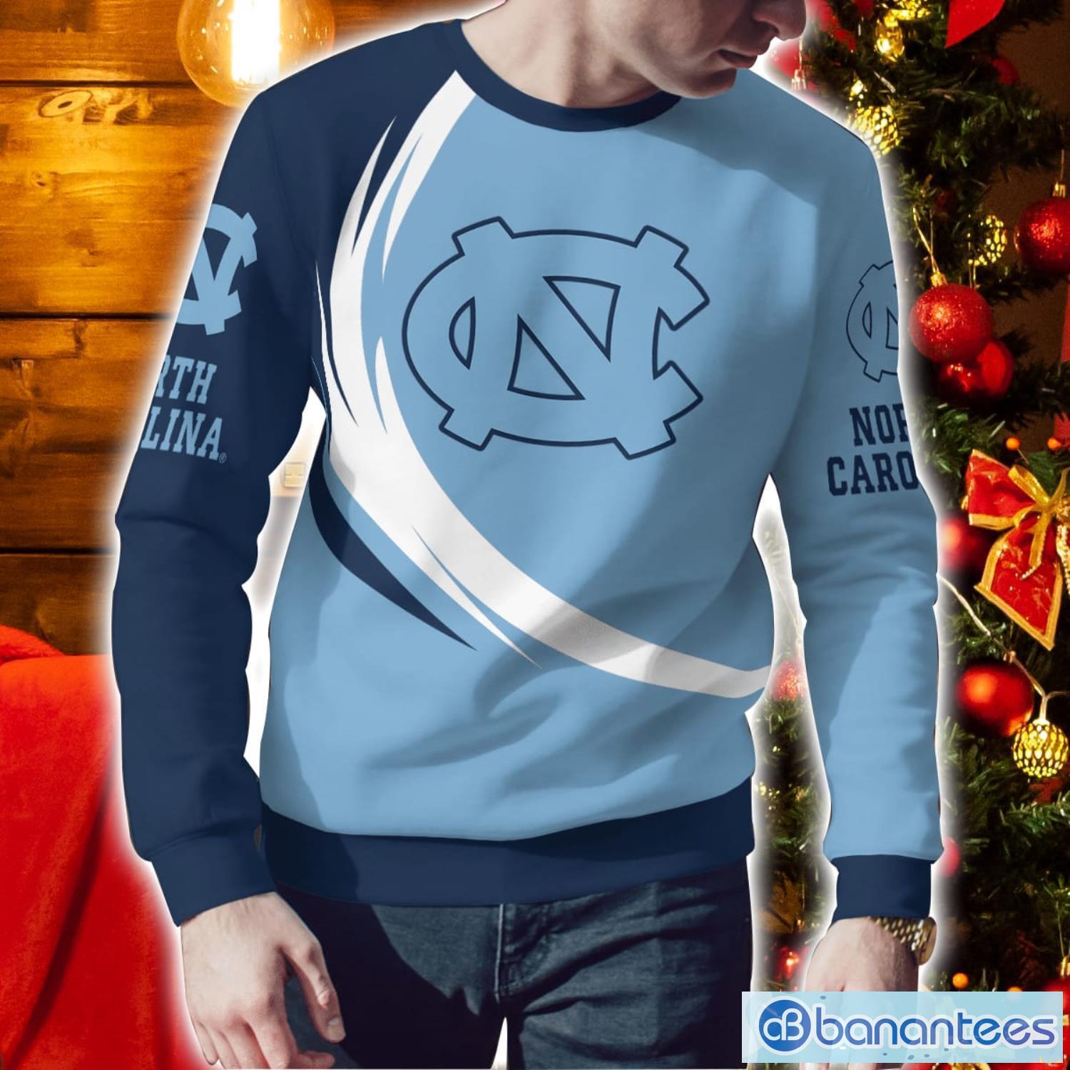 North Carolina Tar Heels Simple Vintage 3D Sweater Christmas Gift