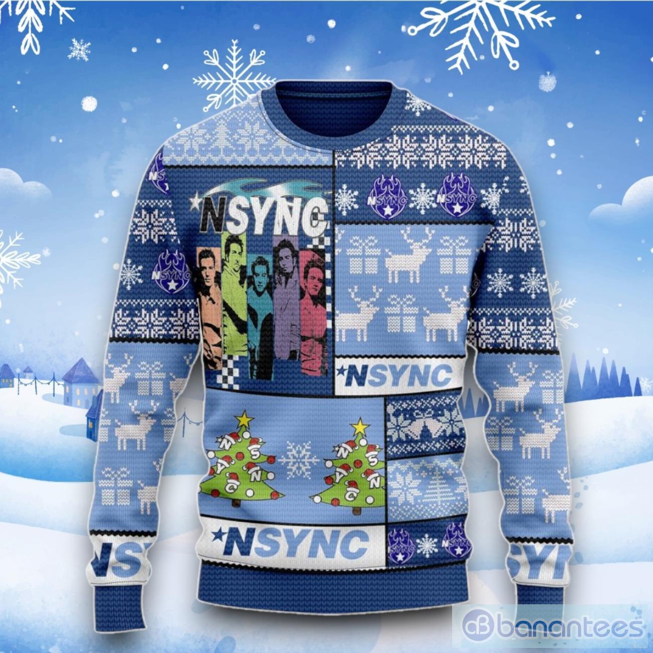 nsync christmas time ugly sweater 1 image NSYNC Christmas Time Ugly Sweater Product Photo 2