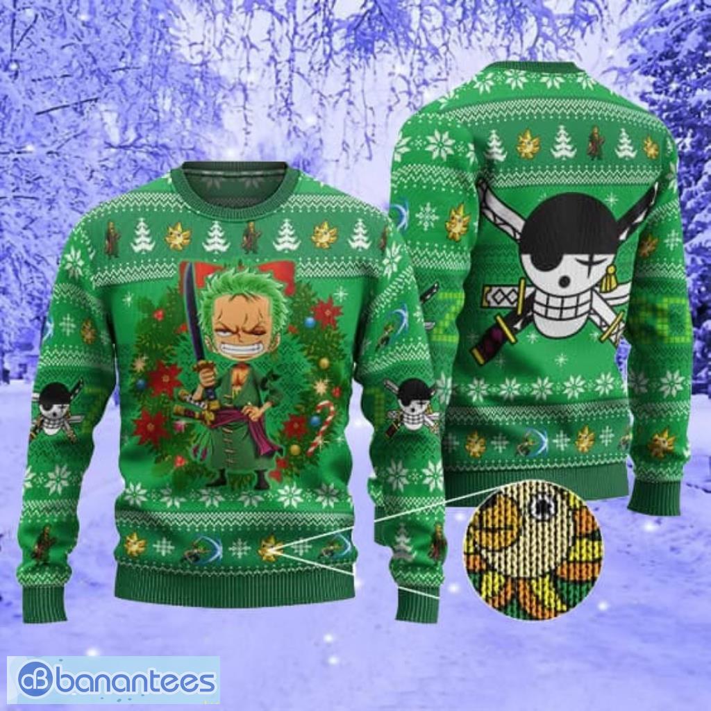 Christmas Zoro One Piece Xmas Men And Women Christmas Gift 3D Ugly Christmas  Sweater - Banantees