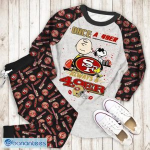 San Francisco 49ers Once A 49er - Always A 49er Christmas Pyjamas Set Long Sleeve Gift Family - San Francisco 49ers Once A 49er - Always A 49er Christmas Pyjamas Set Long Sleeve Gift Family Photo 2