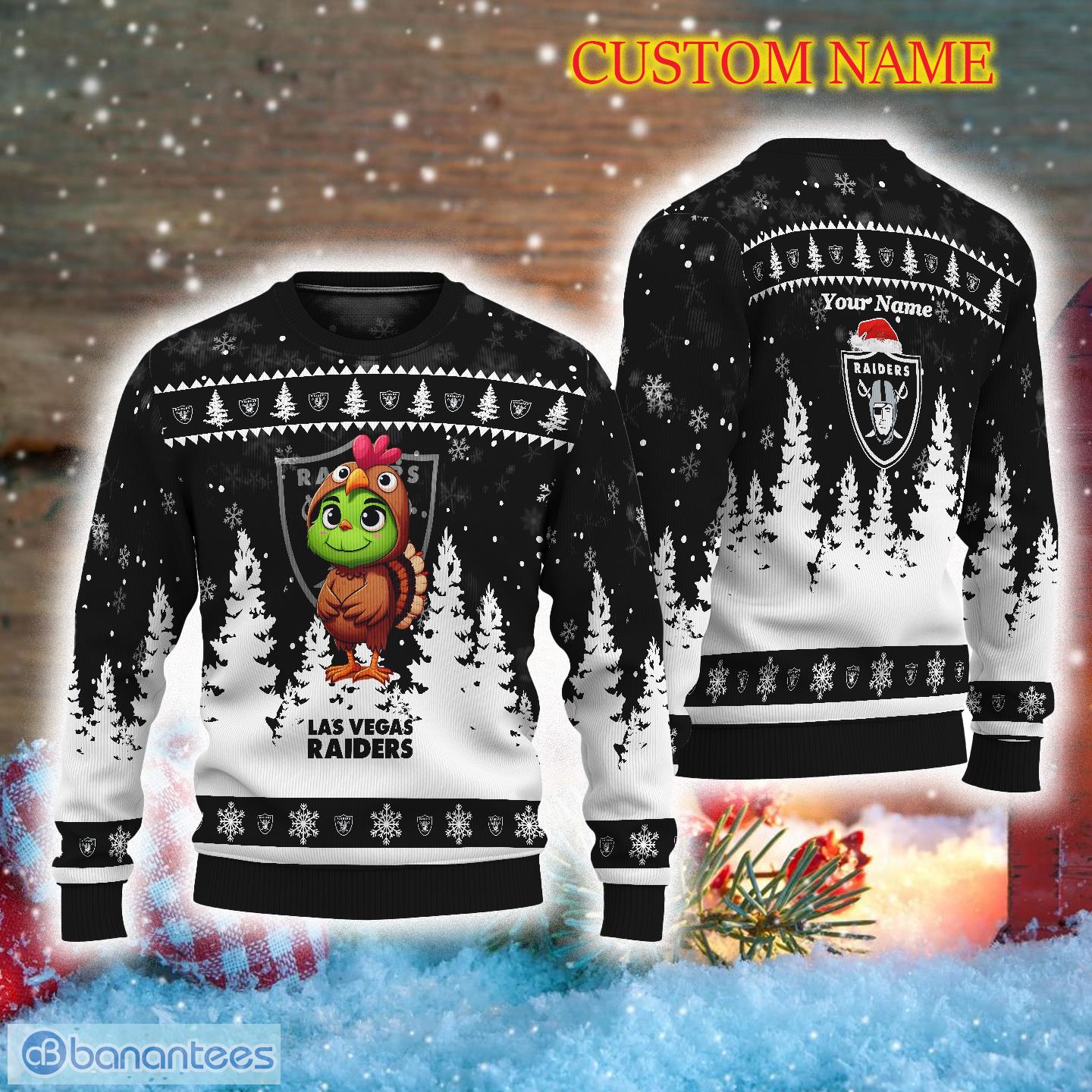 Las Vegas Raiders Pumpkin Ugly Christmas Sweater 3D Gift For Fans