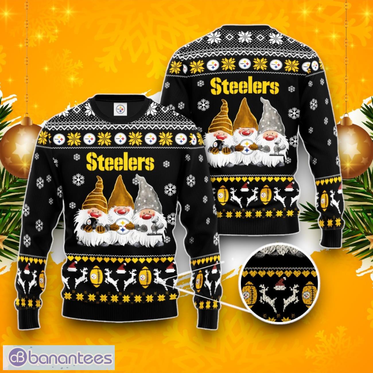 Pittsburgh Steelers Gnome De Noel Ugly Christmas Sweater Product Photo 1
